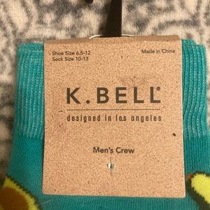 K.Bell avocado Mens crew socks